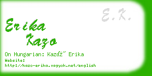 erika kazo business card